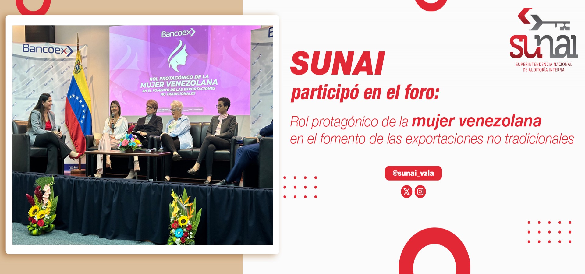 SUNAI participó en el foro: Rol Protagónico de la Mujer Venezolana en Exportaciones no tradicionales