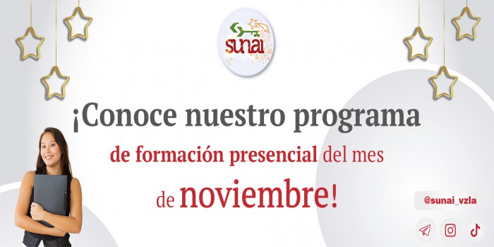 SUNAI presenta su programa de formación presencial para el mes de noviembre