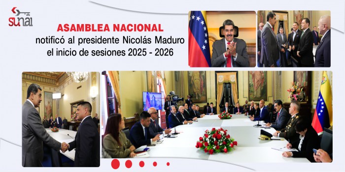 Asamblea Nacional notifico al presidente Nicolás Maduro el inicio de sesiones 2025 - 2026