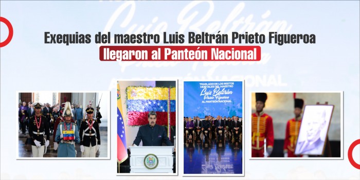 Exequias del maestro Luis Beltrán Prieto Figueroa llegaron al Panteón Nacional