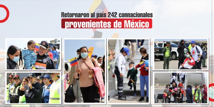 Retornaron al país 242 connacionales provenientes de México