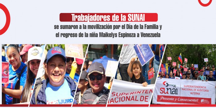 Trabajadores de la SUNAI se sumaron a la movilización por el Día de la Familia y el regreso de la niña Maikelys Espinoza a Venezuela