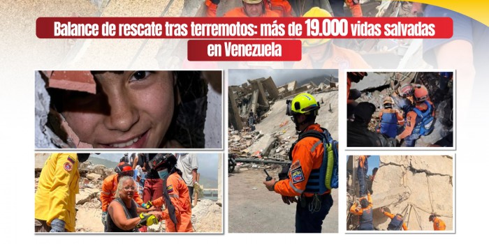 Balance de rescate tras terremotos: más de 19,000 vidas salvadas en Venezuela