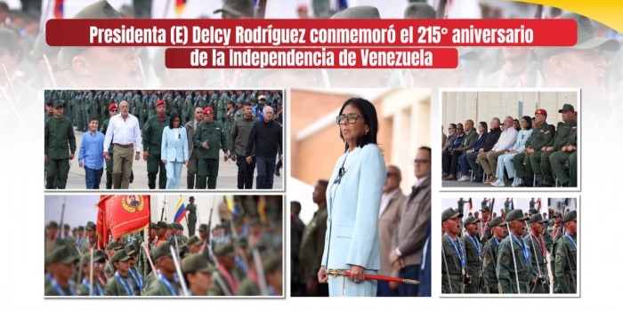 Presidenta (E) Delcy Rodríguez conmemoró el  215° aniversario de la Independencia de Venezuela