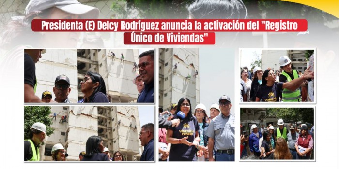 Presidenta (E) Delcy Rodríguez anuncia la activación del "Registro Único de Viviendas"