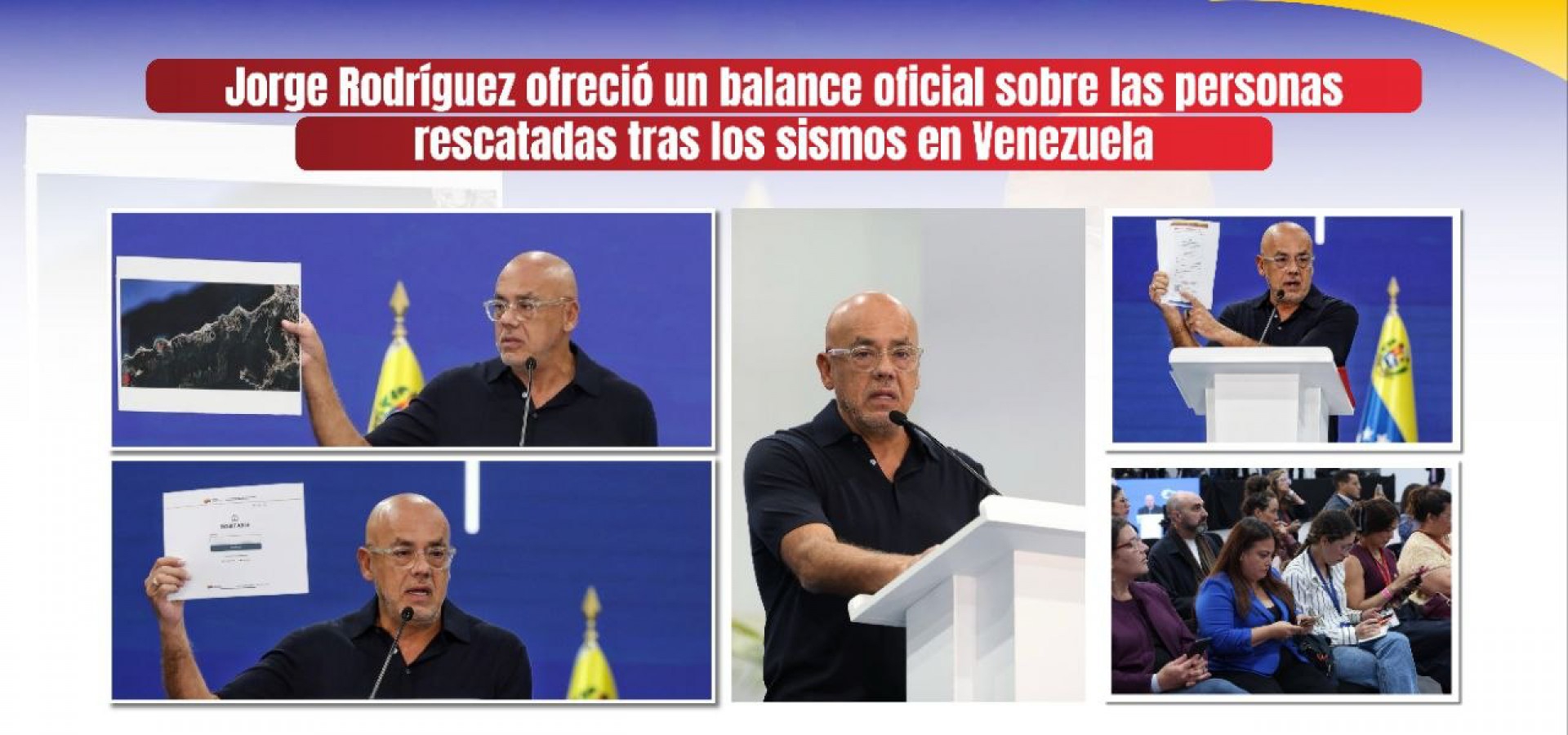 Jorge Rodríguez ofreció un balance oficial sobre las personas rescatadas tras los sismos en Venezuelat