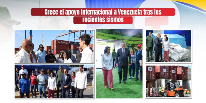 Crece el apoyo internacional a Venezuela tras los recientes sismos