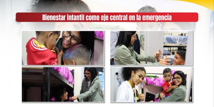 Bienestar infantil como eje central en la emergencia