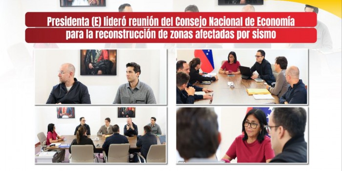 Presidenta (E) lideró reunión del Consejo Nacional de Economía para la reconstrucción de zonas afectadas por sismo
