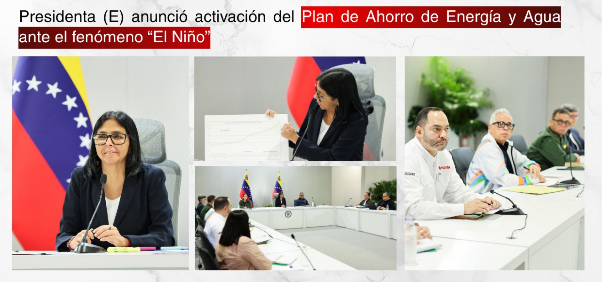 Presidenta (E) anunció activación del Plan de Ahorro de Energía y Agua ante el fenómeno “El Niño”