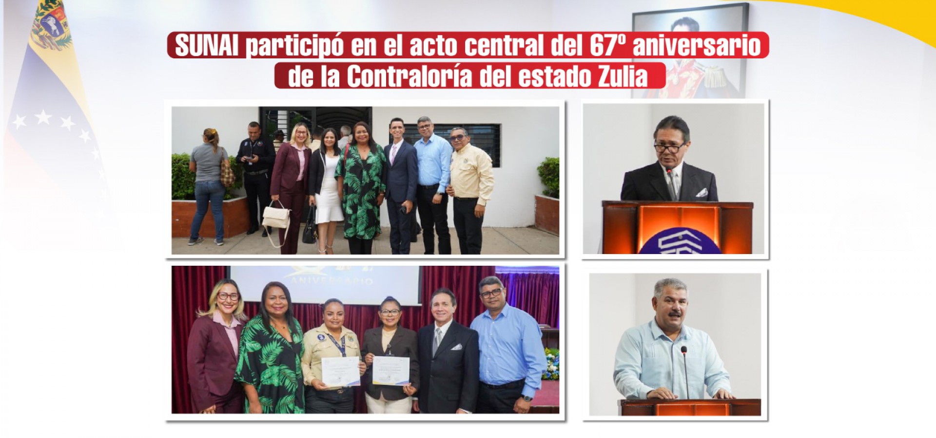 SUNAI participó en el acto central del 67º aniversario de la Contraloría del estado Zulia
