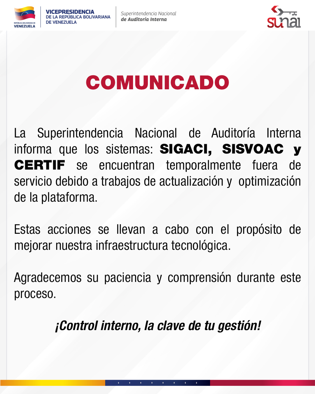 SIGACI, SISVOAC y CERTIF